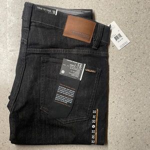 Volcom Vorta Denin 32”x32” Men’s Black New With Tags NWT